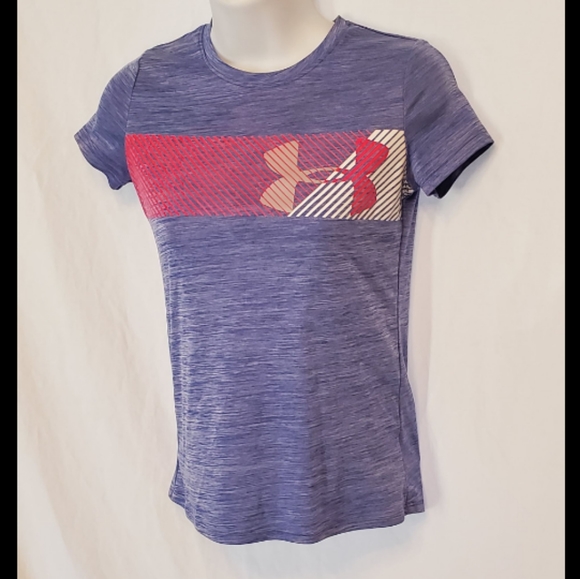 Under Armour Girls Heatgear Shirt Size L NWOT - Picture 1 of 8